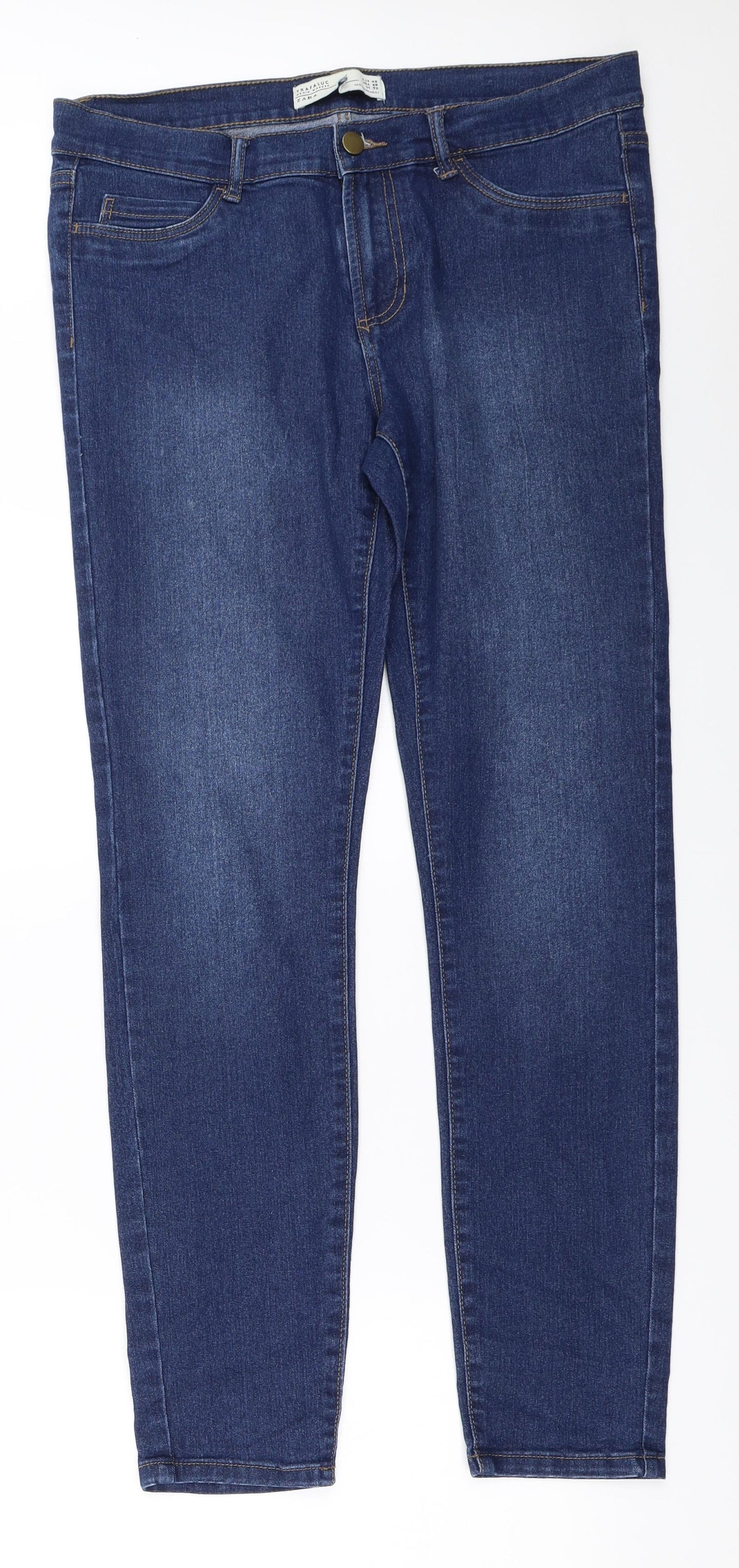 Zara Womens Blue   Straight Jeans Size 12 L30 in