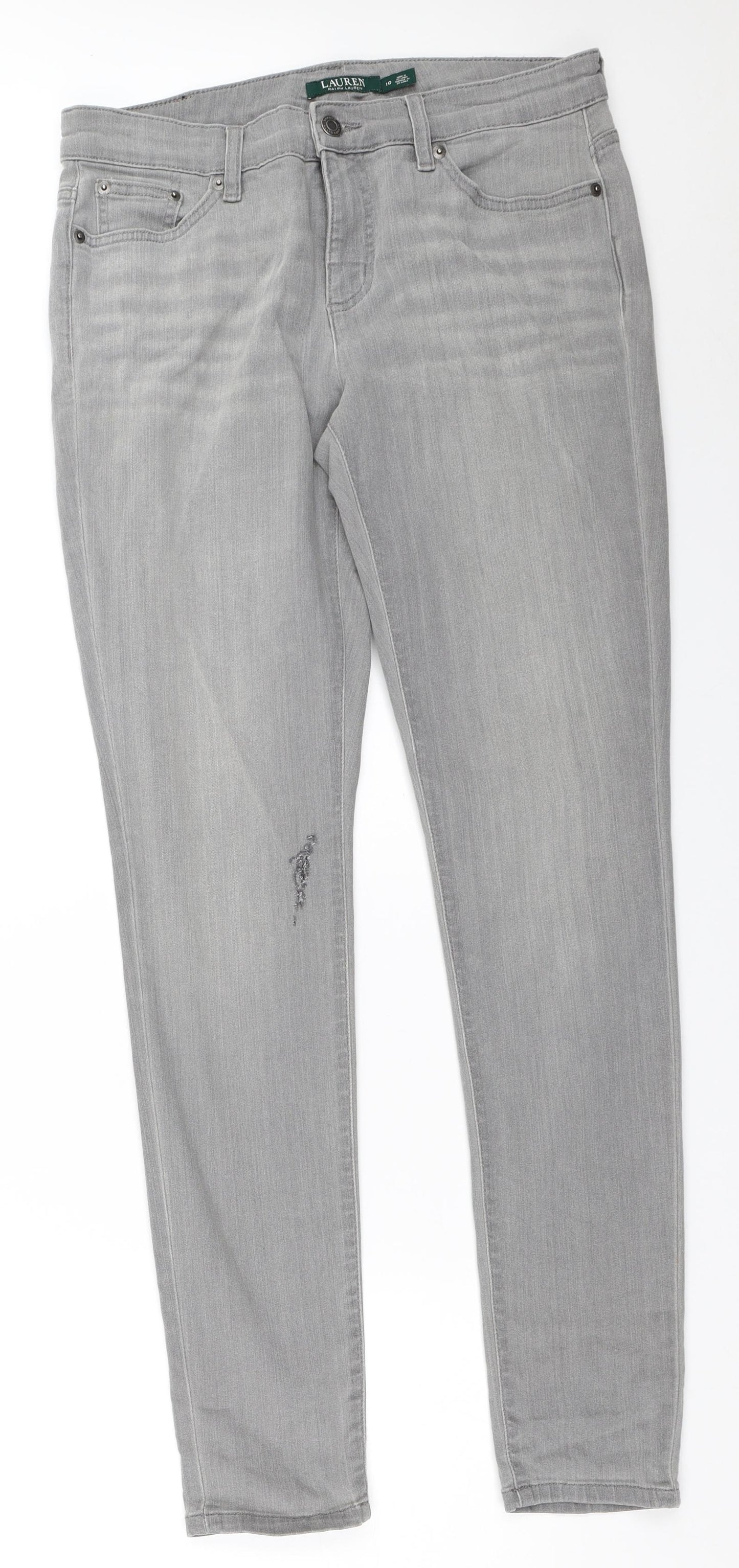Ralph Lauren Womens Grey   Straight Jeans Size 10 L31 in