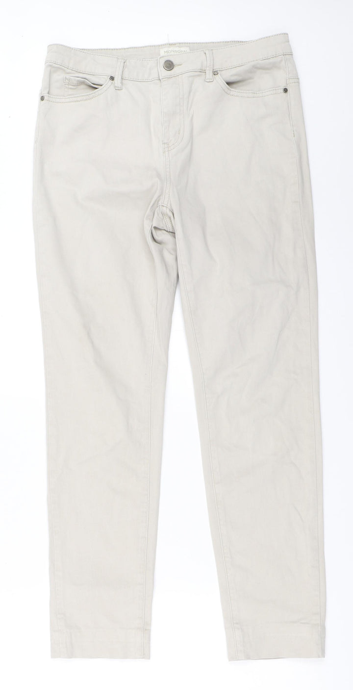 Monsoon Womens Beige Trousers Size 29 in L27 in