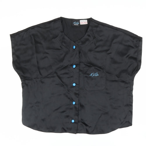 roulou Womens Black   Basic Blouse One Size