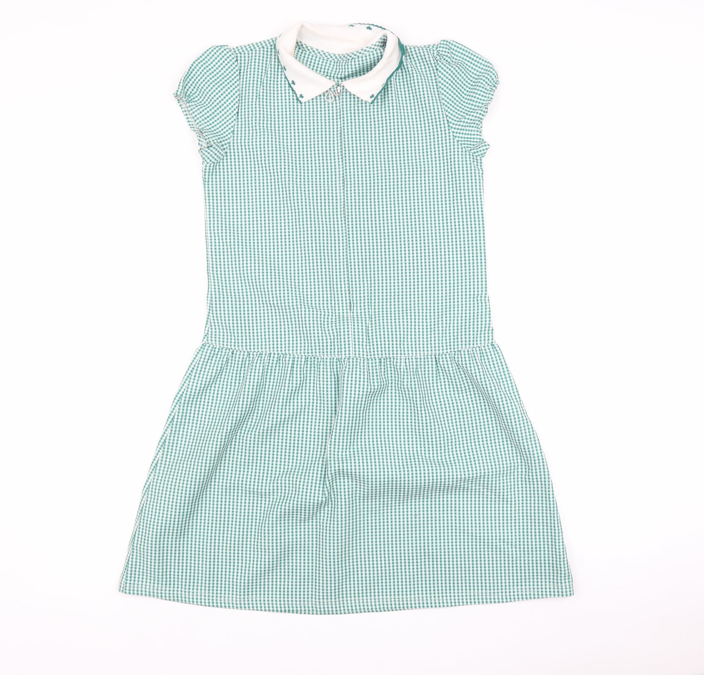 Matalan Girls Green Check  Shirt Dress  Size 10 Years