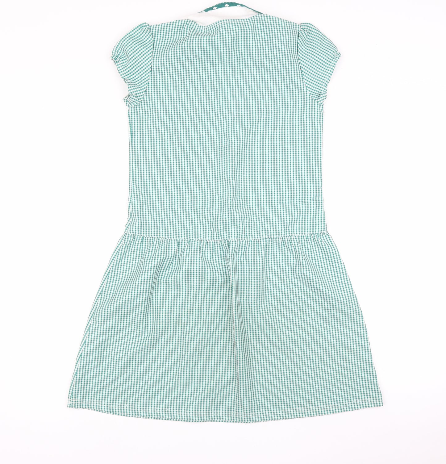 Matalan Girls Green Check  Shirt Dress  Size 10 Years