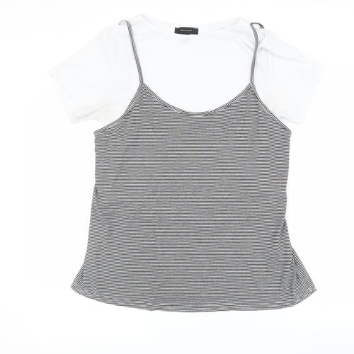 Atmosphere Womens Multicoloured Striped  Basic T-Shirt Size 14