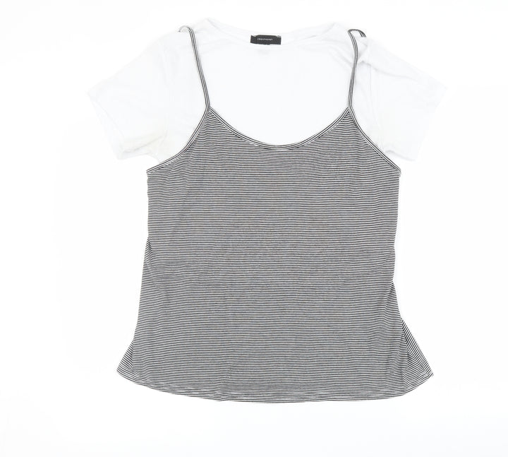 Atmosphere Womens Multicoloured Striped  Basic T-Shirt Size 14
