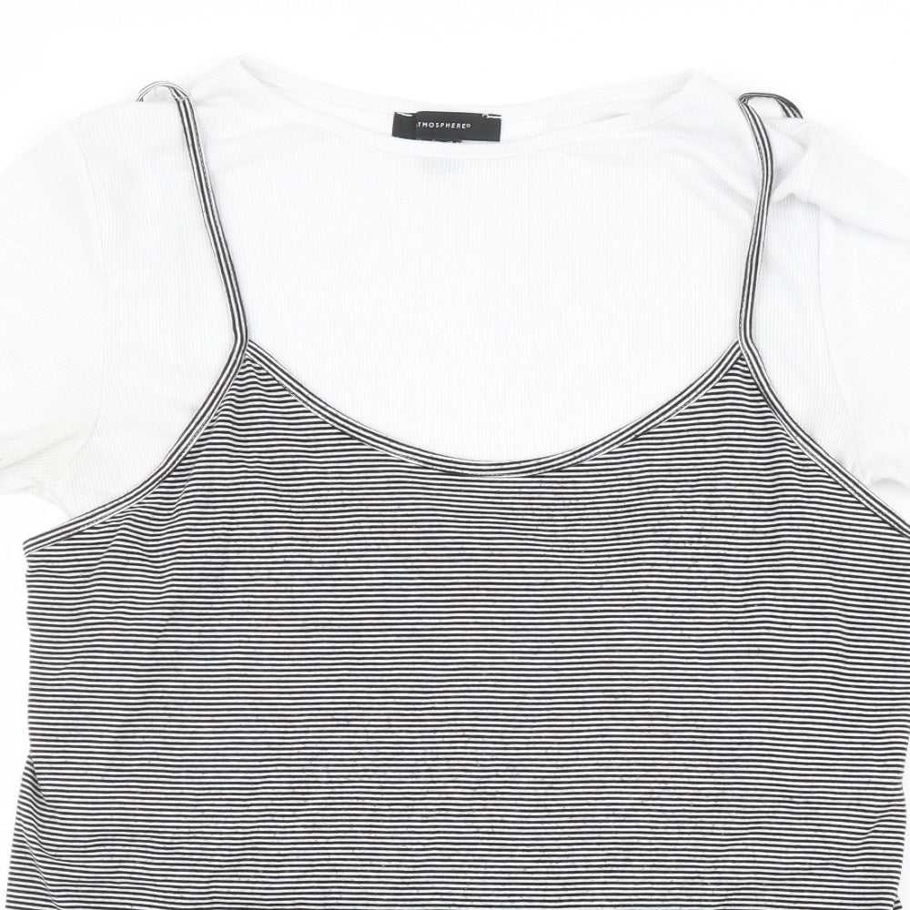 Atmosphere Womens Multicoloured Striped  Basic T-Shirt Size 14