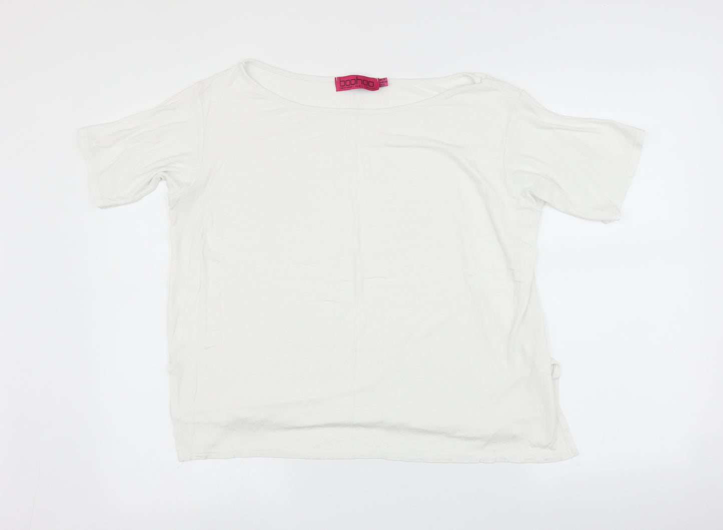 Boohoo Womens Silver   Basic T-Shirt Size 12