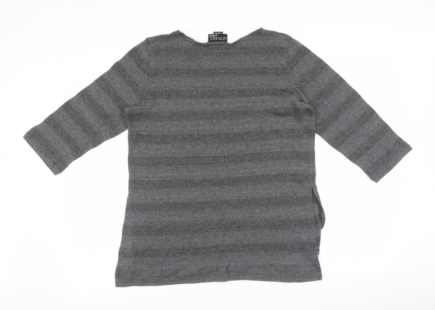Attitudes Womens Grey   Pullover Jumper Size L