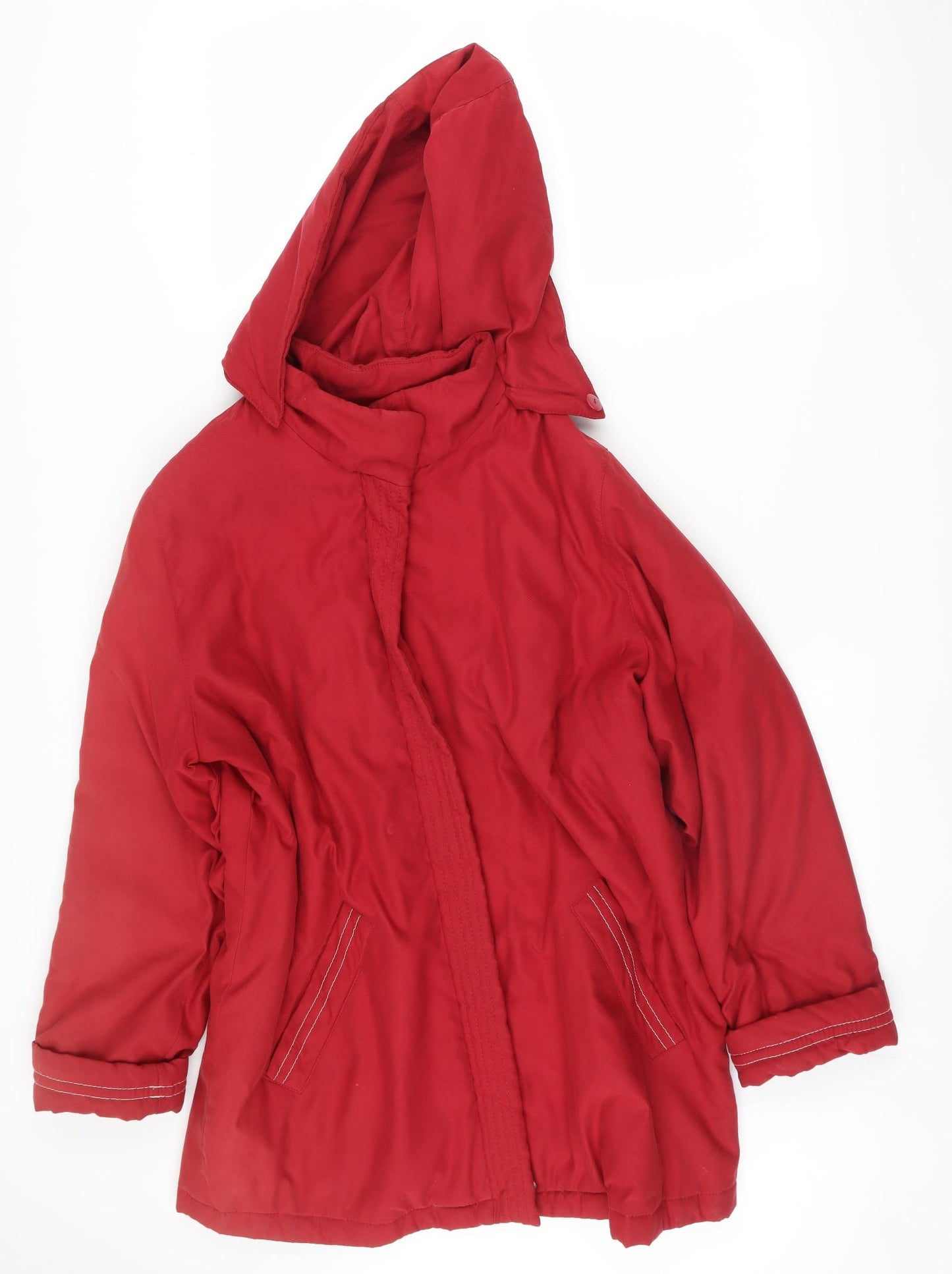 Marks and Spencer Womens Red   Quilted Coat Size 18