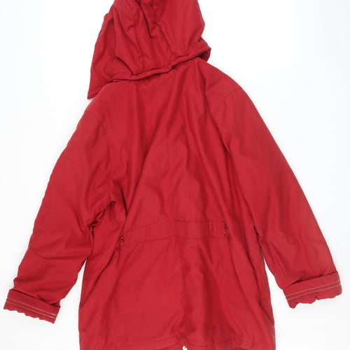 Marks and Spencer Womens Red   Quilted Coat Size 18
