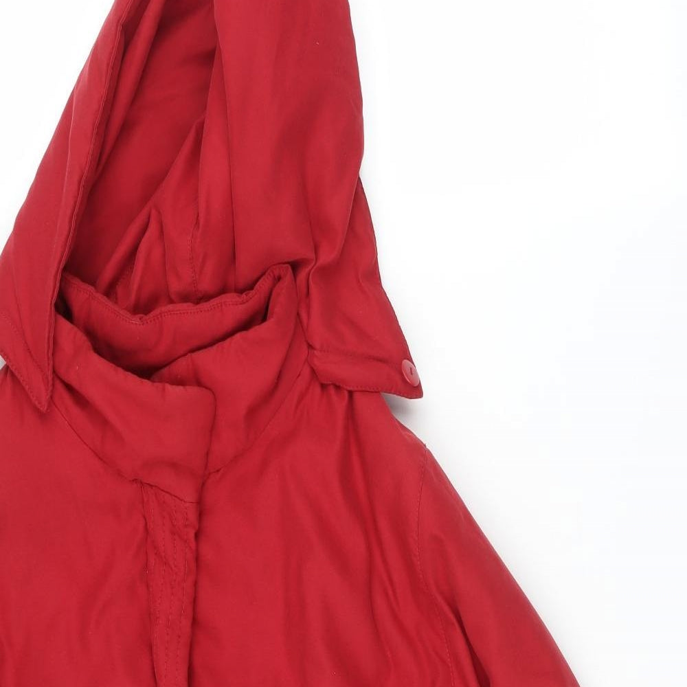 Marks and Spencer Womens Red   Quilted Coat Size 18