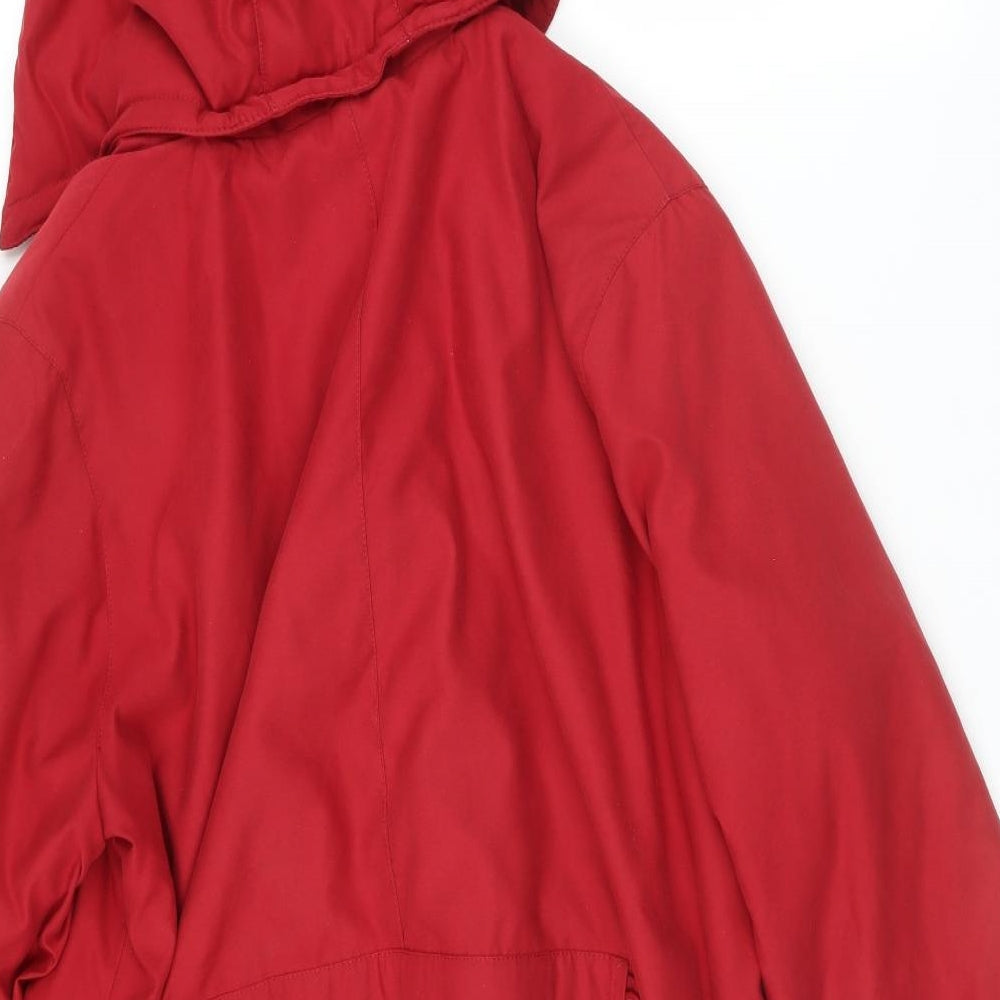 Marks and Spencer Womens Red   Quilted Coat Size 18
