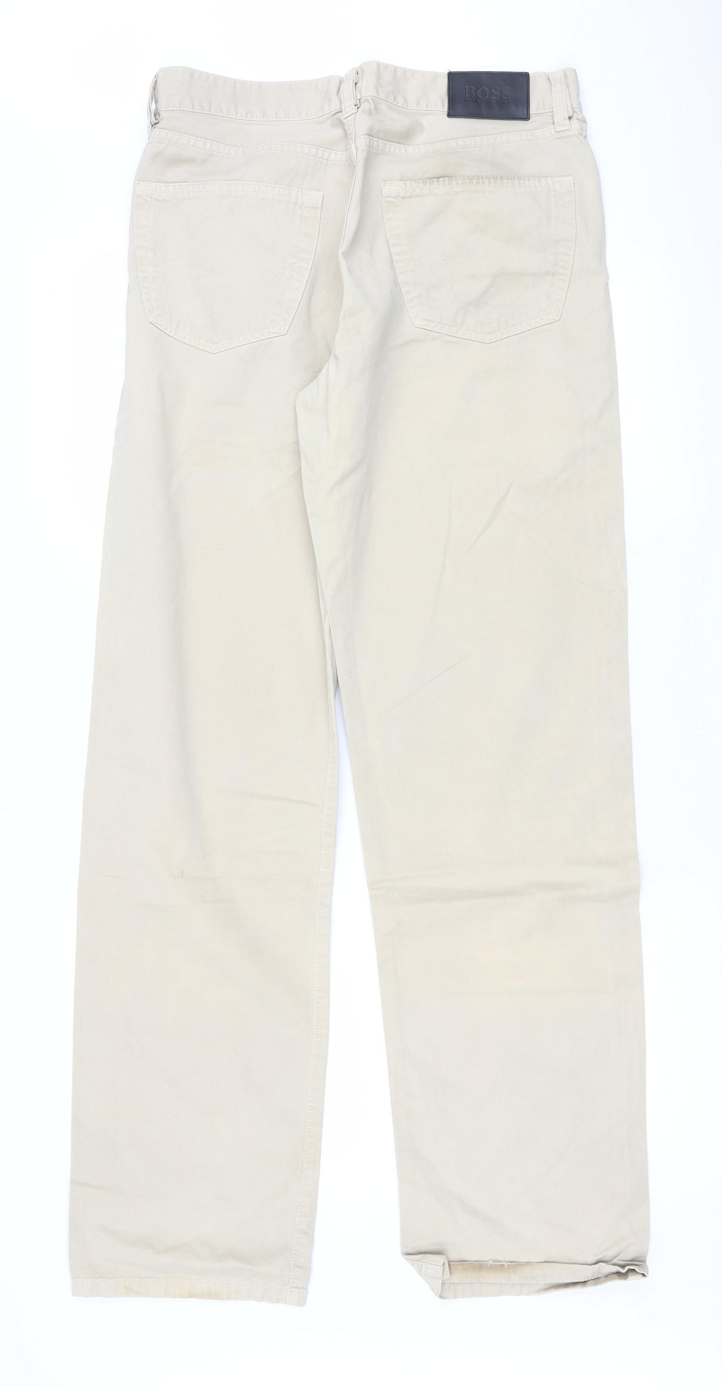 HUGO BOSS Mens Beige   Trousers  Size 34 L34 in