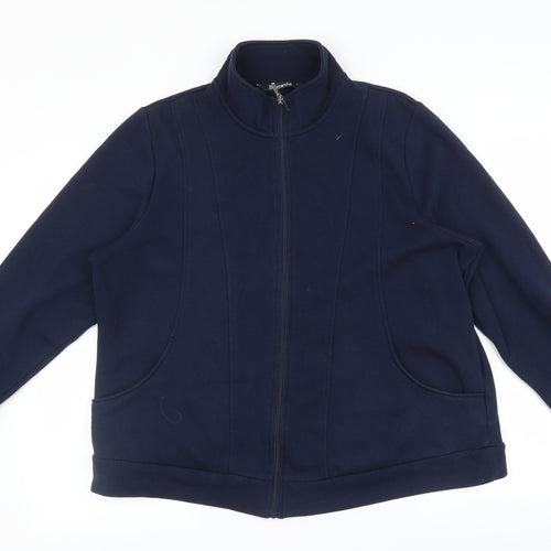 Bonmarché Womens Blue   Full Zip Jumper Size L