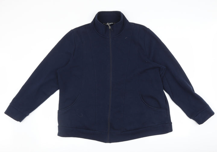 Bonmarché Womens Blue Full Zip Jumper Size L