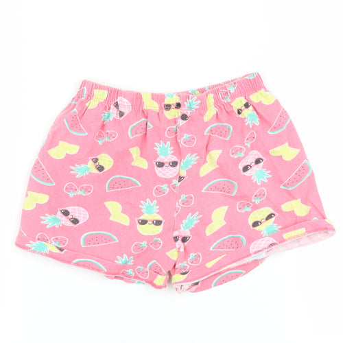 kids Girls Pink Solid  Top Pyjama Pants Size 6-7 Years