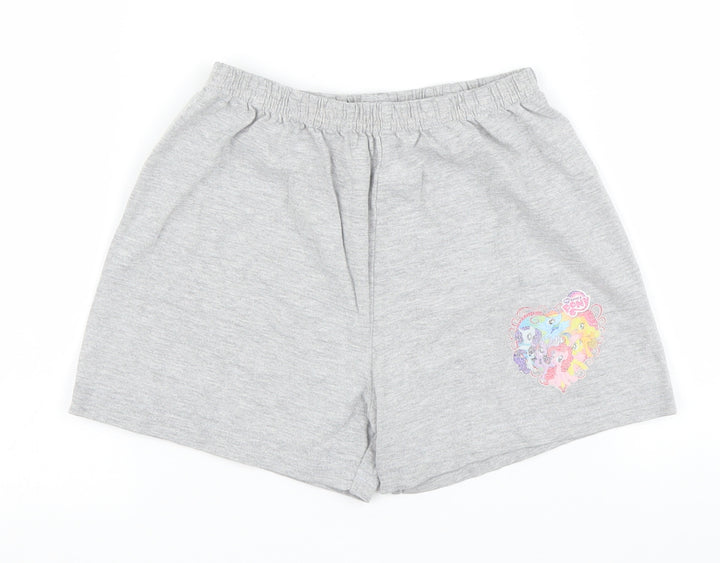My Little Pony Girls Grey Solid Top Pyjama Pants Size 7-8 Years