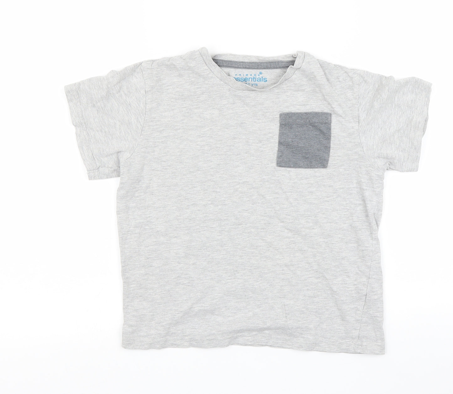 Primark Boys Grey   Basic T-Shirt Size 9-10 Years