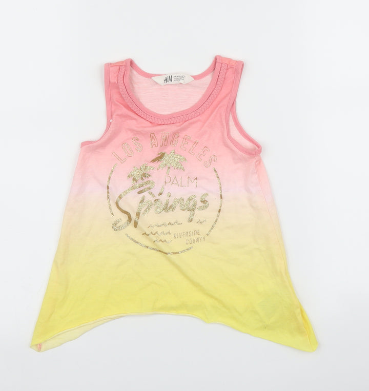 H&M Girls Multicoloured Basic Tank Size 3-4 Years