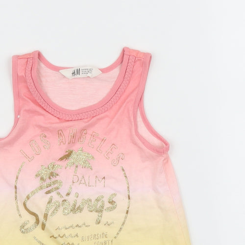 H&M Girls Multicoloured   Basic Tank Size 3-4 Years