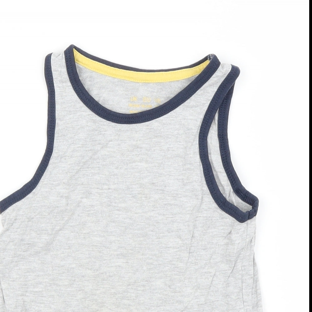 F&F Boys Grey   Basic Tank Size 18-24 Months