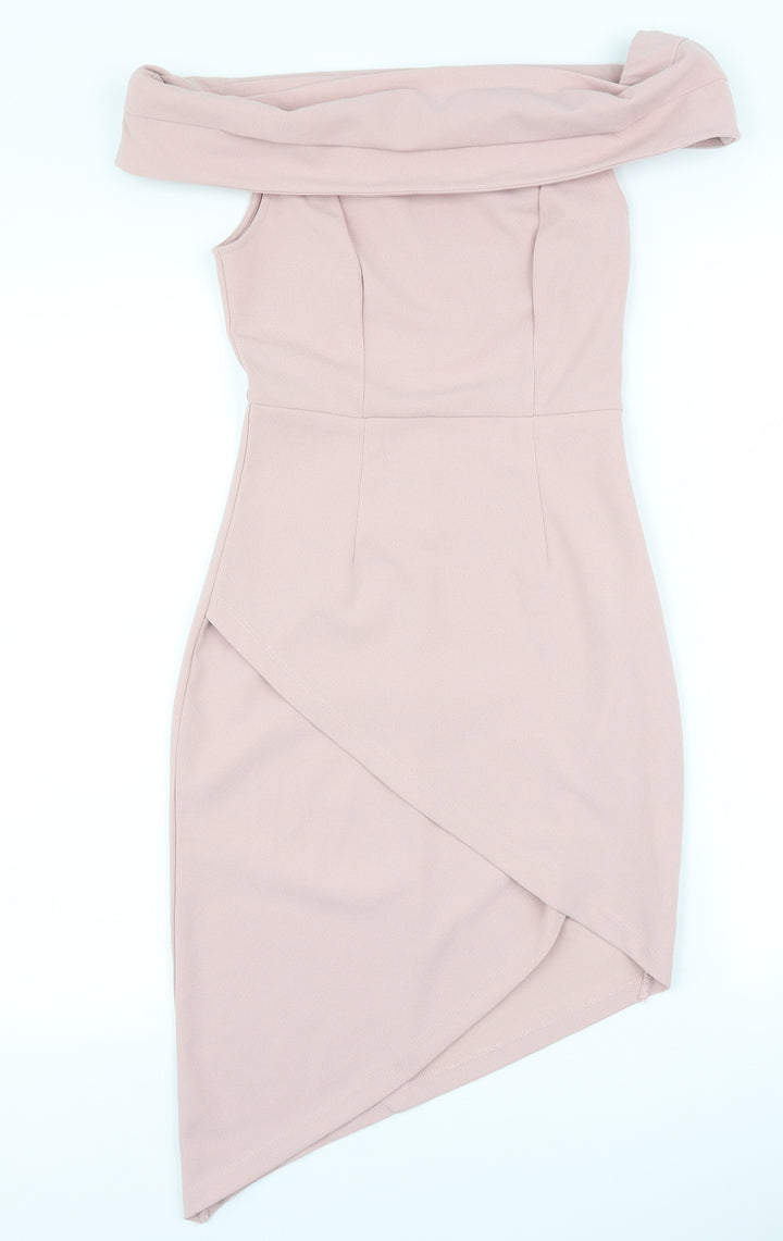 Parallel Lines Womens Pink Bodycon Size XS