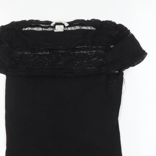 H&M Womens Black   Basic T-Shirt Size XS