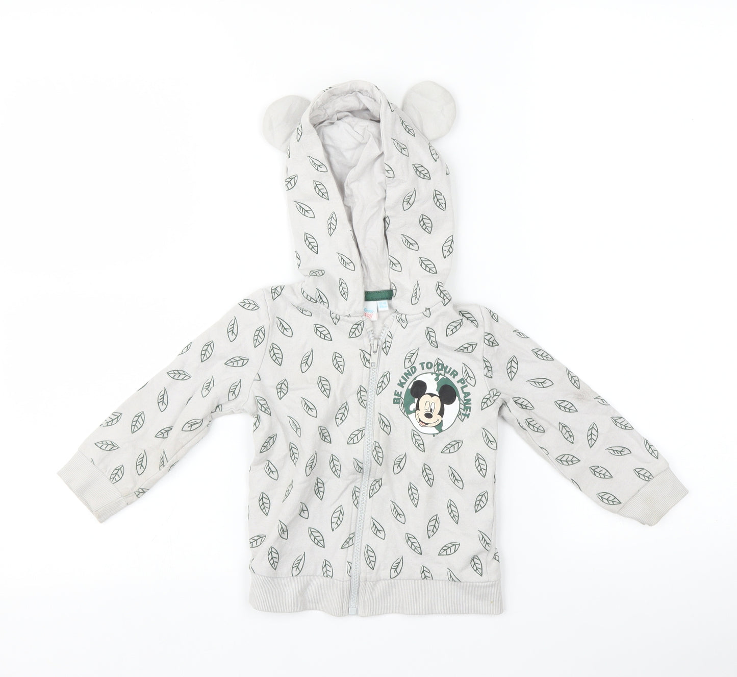 Disney Baby Baby Grey   Full Zip Jumper Size 12-18 Months