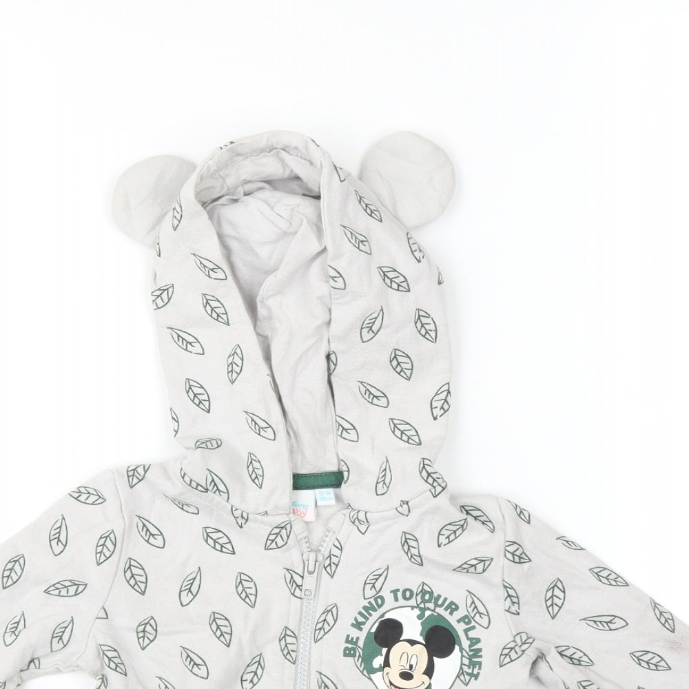 Disney Baby Baby Grey   Full Zip Jumper Size 12-18 Months