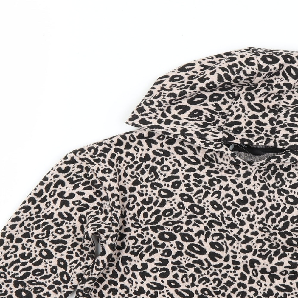 George Girls Pink Animal Print  Pullover Hoodie Size 6-7 Years