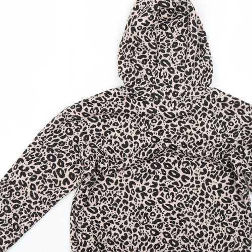 George Girls Pink Animal Print  Pullover Hoodie Size 6-7 Years