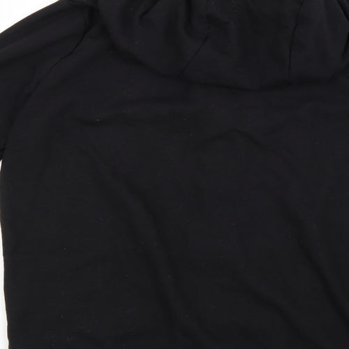 Preworn Boys Black   Full Zip Hoodie Size 14-15 Years