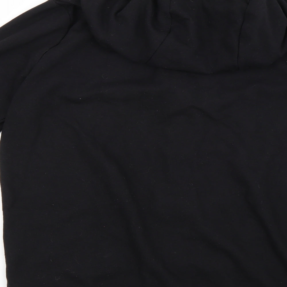 Preworn Boys Black   Full Zip Hoodie Size 14-15 Years