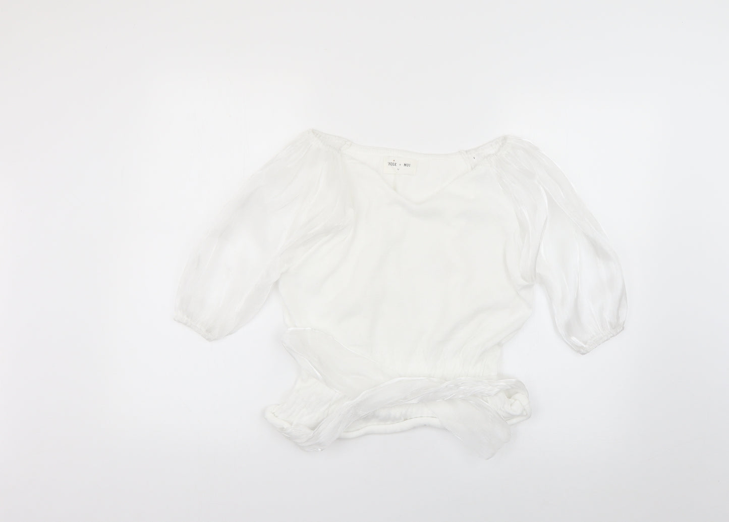 indie+ moi Womens White   Basic Blouse Size 12