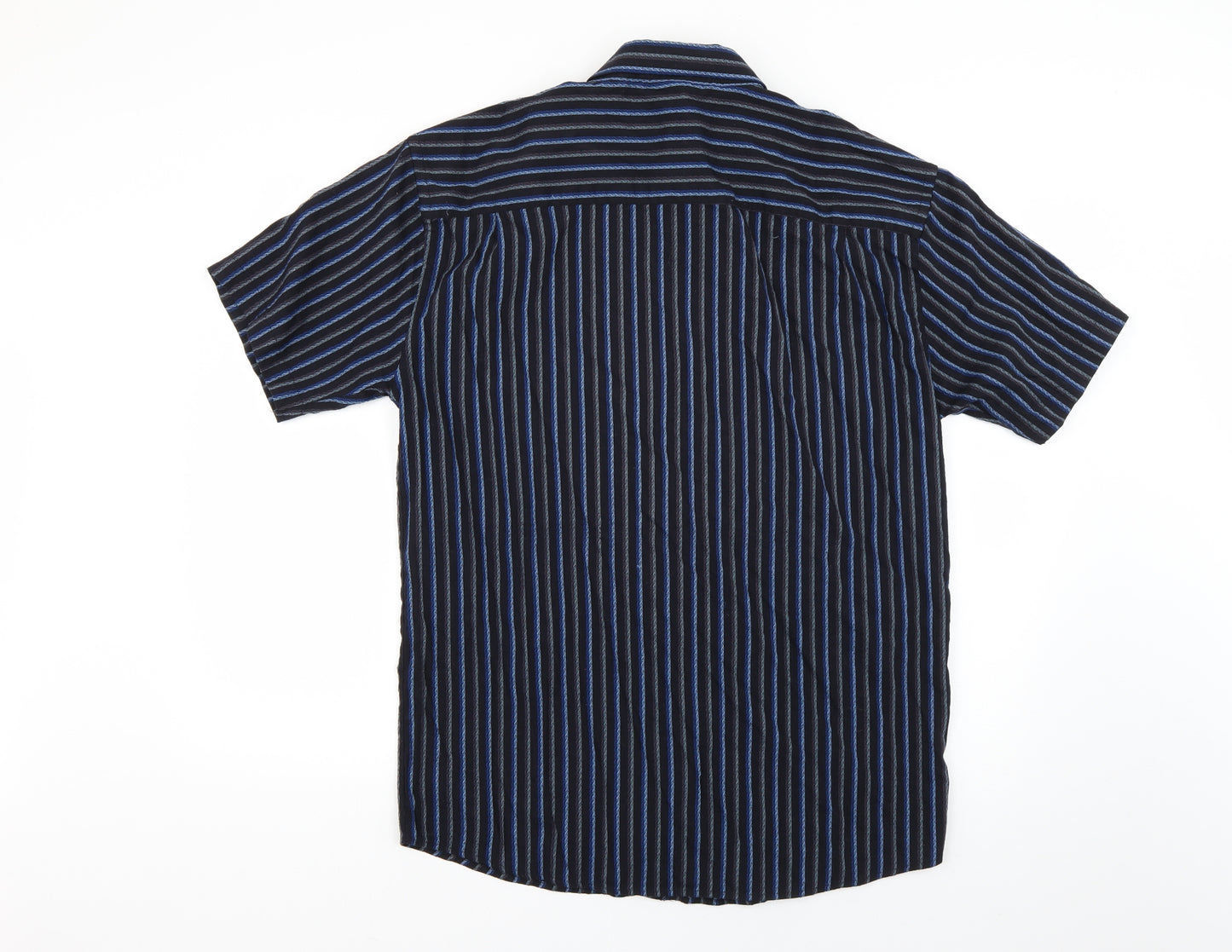 Linea Dome Mens Multicoloured Striped   Dress Shirt Size L