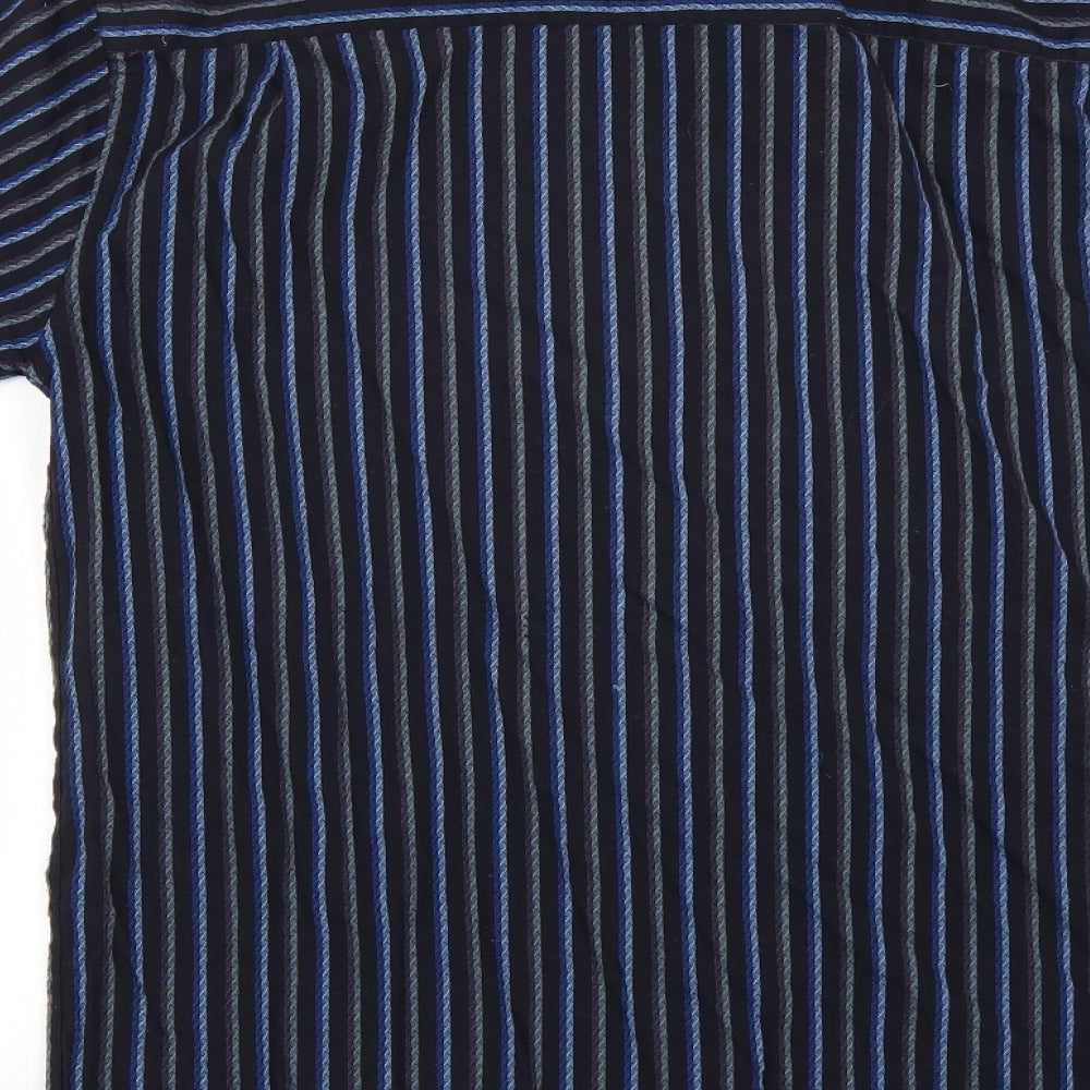 Linea Dome Mens Multicoloured Striped   Dress Shirt Size L