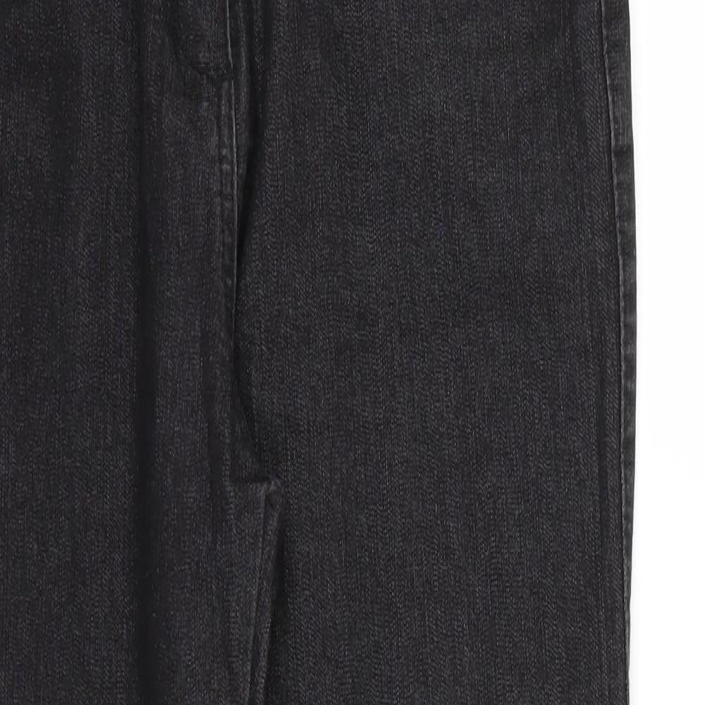 M&Co Womens Black   Straight Jeans Size 12 L28 in