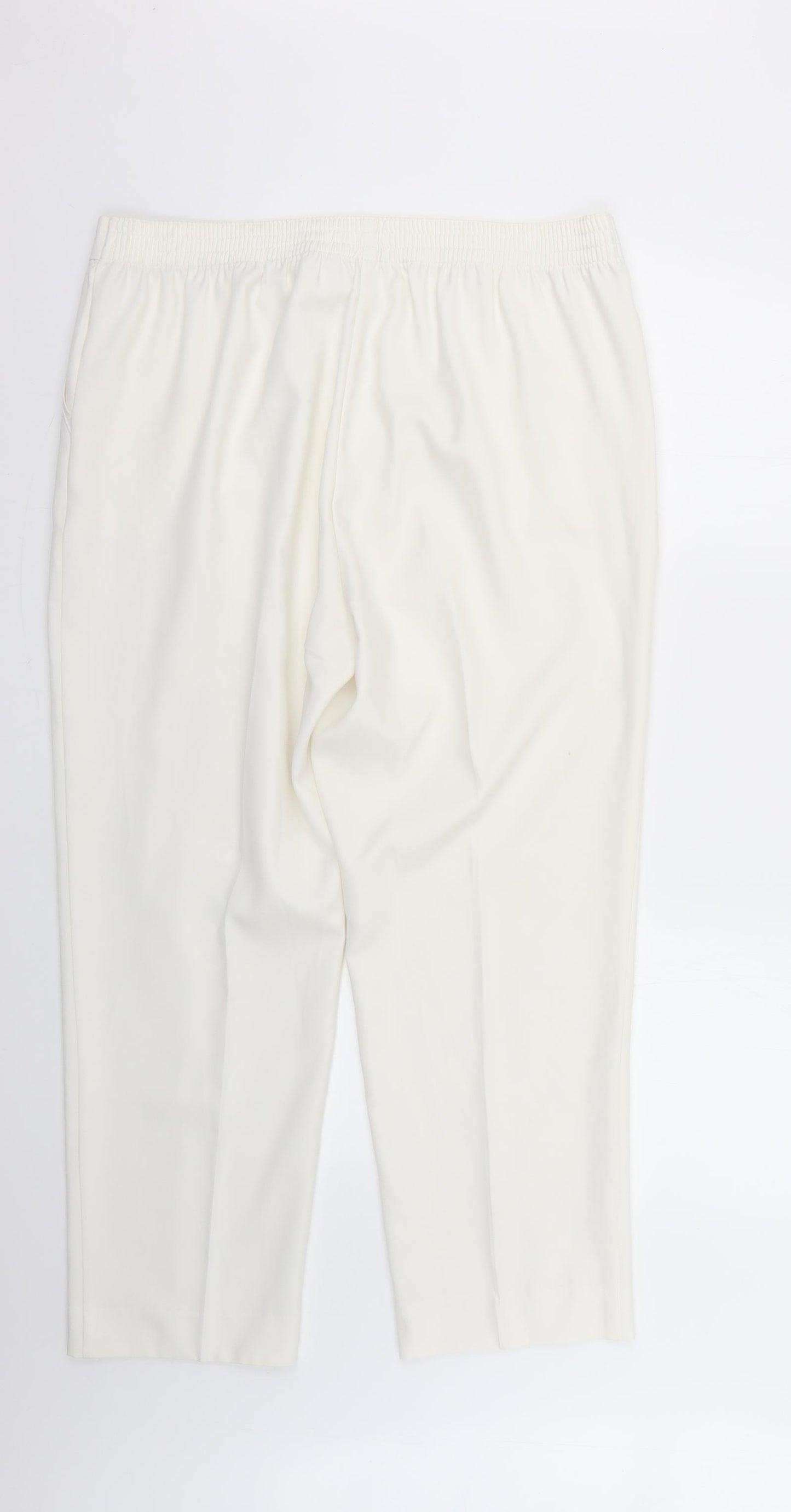 Marks and Spencer Womens White   Trousers  Size 18 L25 in