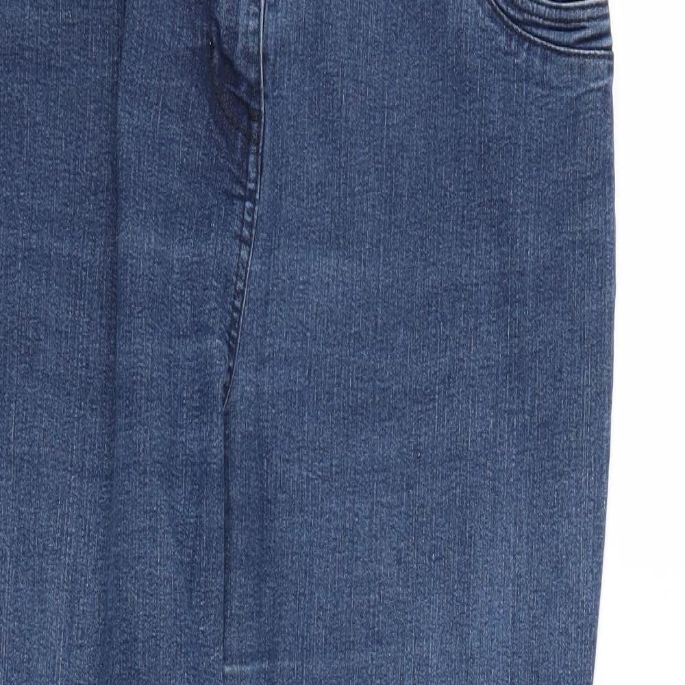 Marks and Spencer Womens Blue   Straight Jeans Size 16 L28 in
