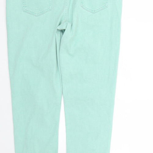 Marks and Spencer Womens Green   Straight Jeans Size 14 L28 in