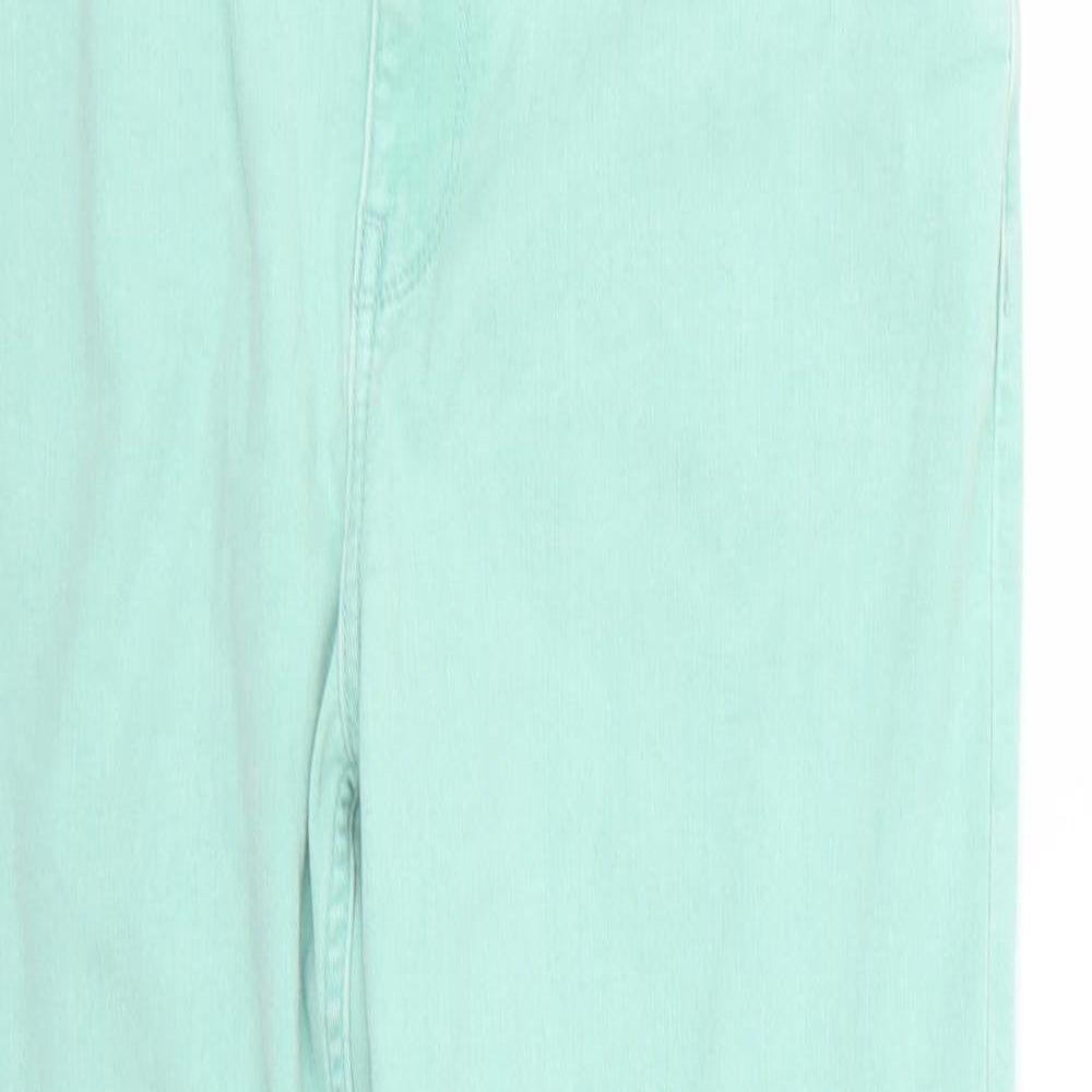 Marks and Spencer Womens Green   Straight Jeans Size 14 L28 in