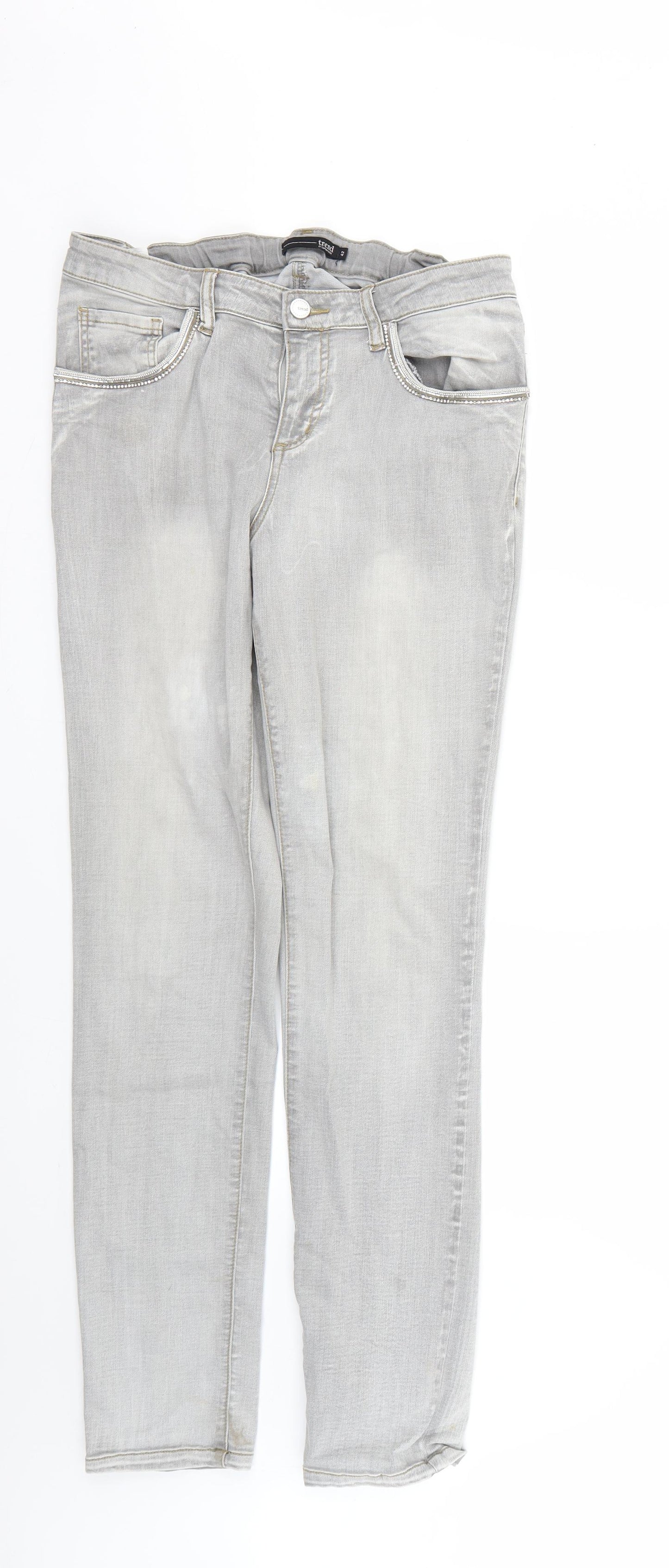 trend Mens Grey   Skinny Jeans Size 42 L30 in