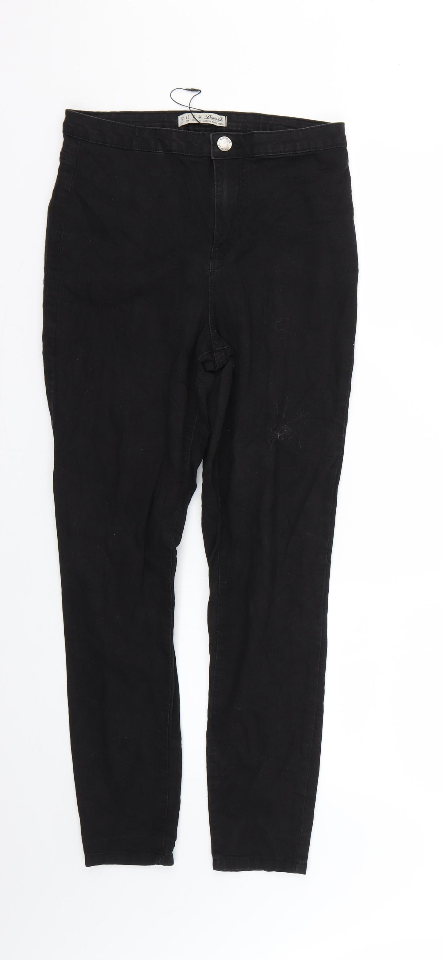 Denim & Co. Womens Black   Skinny Jeans Size 12 L28 in