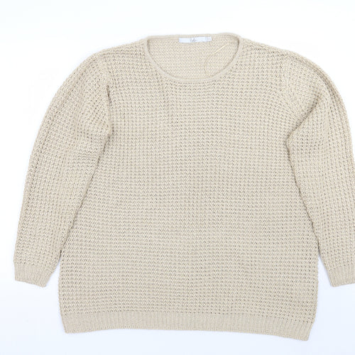 Isle Womens Gold   Pullover Jumper Size XL
