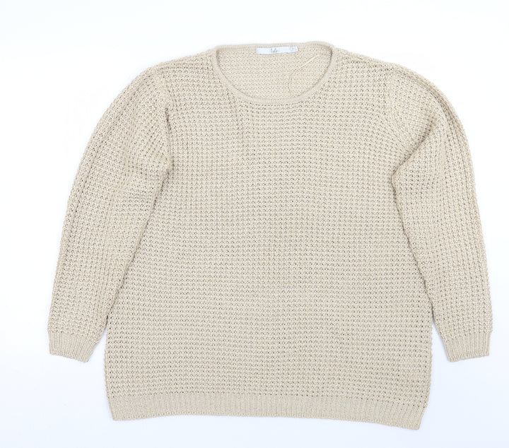 Isle Womens Gold   Pullover Jumper Size XL