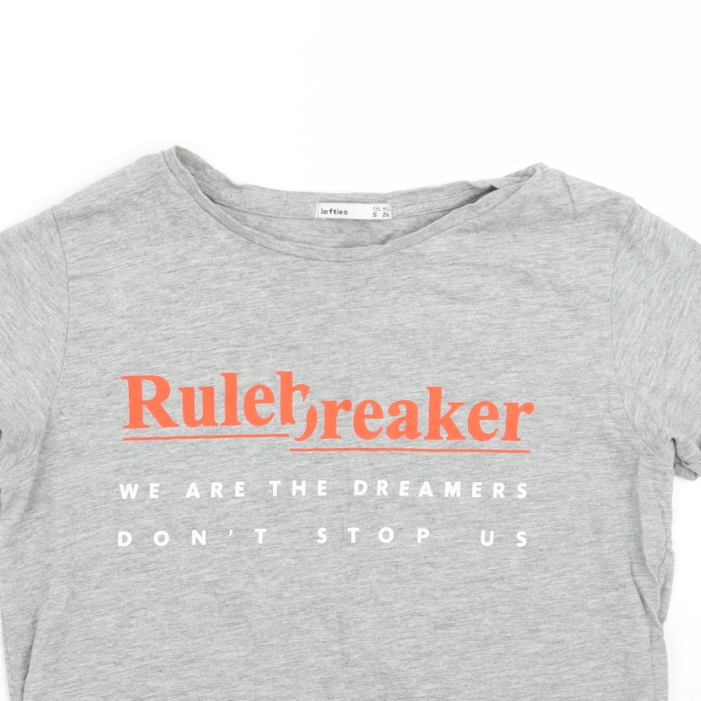 Lefties Womens Grey   Basic T-Shirt Size S