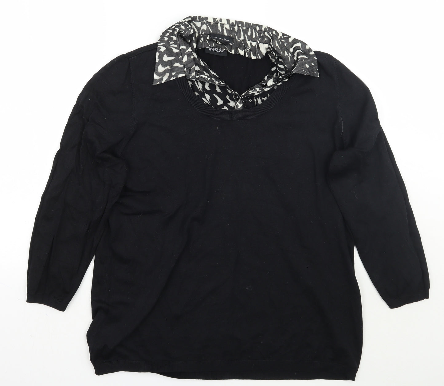 Bashler Womens Black   Pullover Jumper Size 20  - Detachable collar