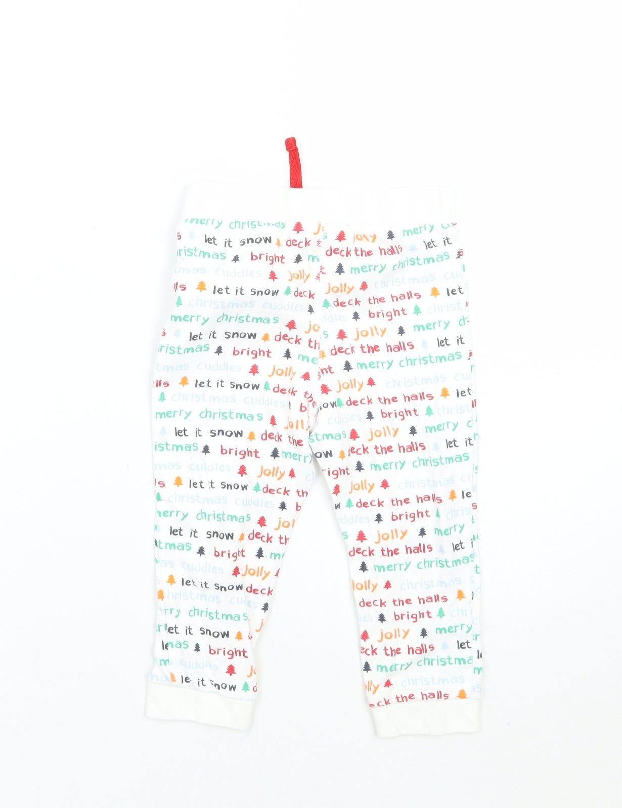 F&F Baby White Geometric  Sweatpants Trousers Size 18-24 Months