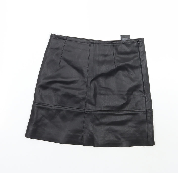 H&M Womens Black A-Line Skirt Size 8