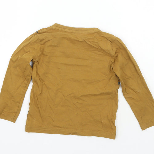 TU Boys Brown Animal Print Rayon Basic T-Shirt Size 2 Years