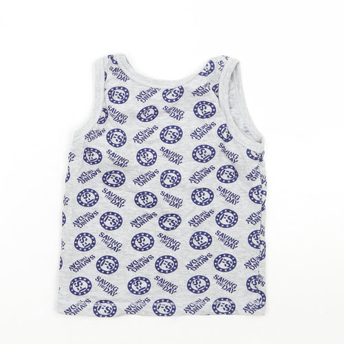 George Boys Grey Geometric  Basic Tank Size 4-5 Years